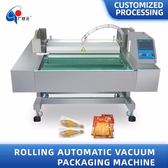 Автоматическая вакуумная упаковочная машина с ротационной прокаткой ленточного типа
